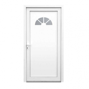Udhusdøre buet vindue plast hvid PVC